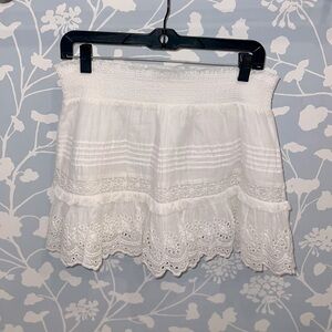 Loveshackfancy Jimena White Skirt